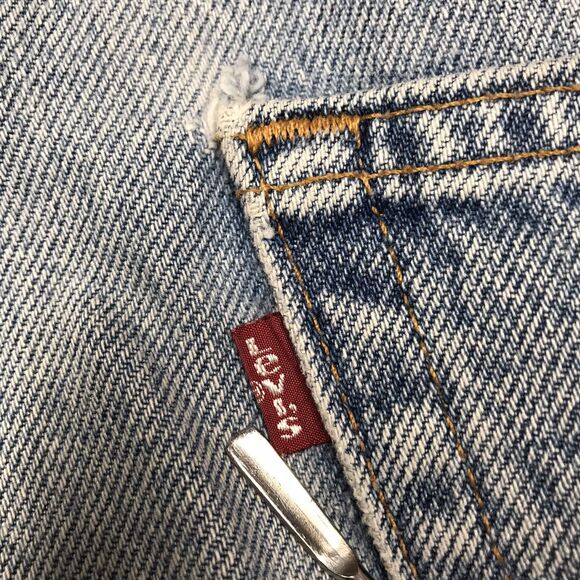 90s LEVIS 550 Jeans Men 36x30 Relaxed Straight Light Wash Denim Blue Mexico - Picture 8 of 16